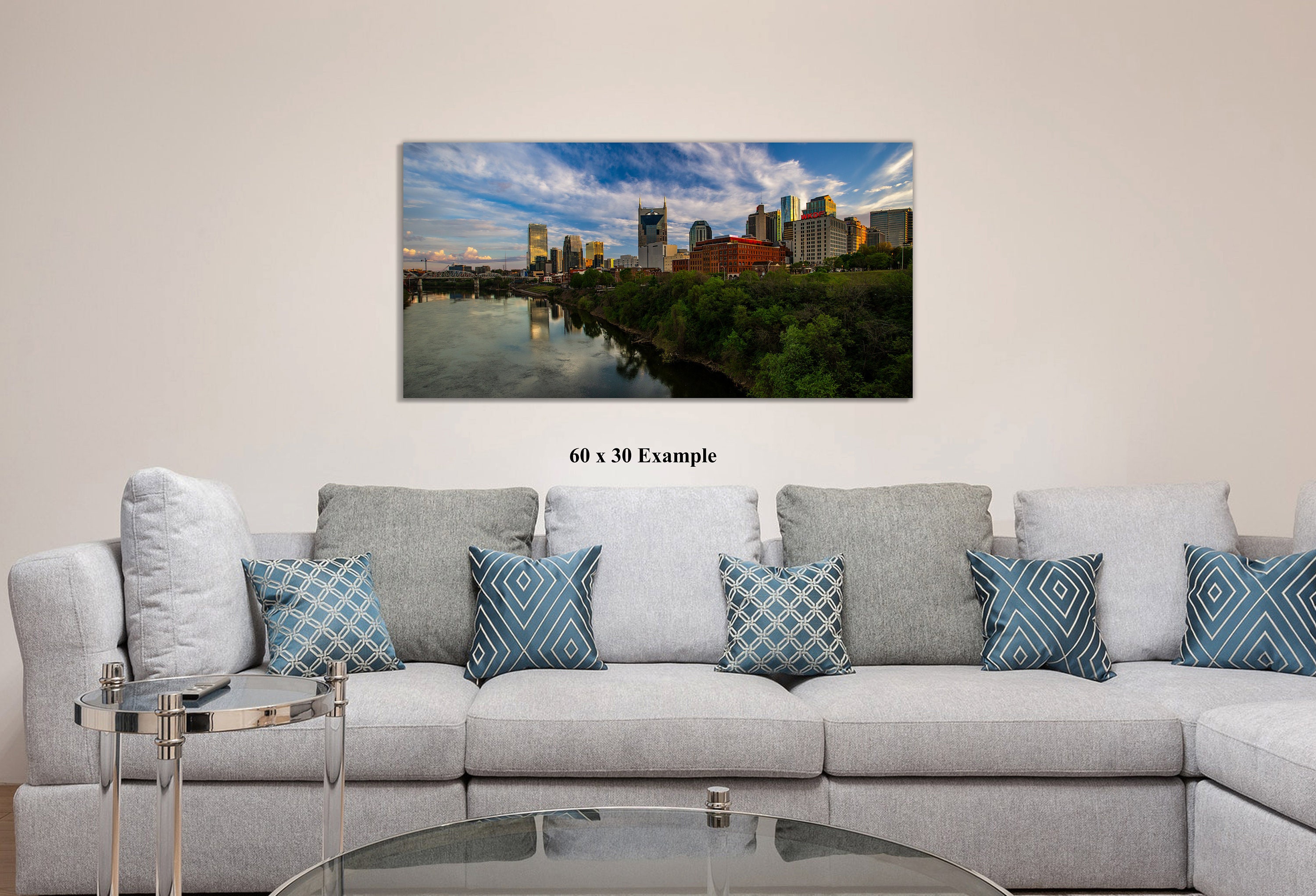Nashville Skyline Wall Art, Nashville Tennessee Photograph, Nashville