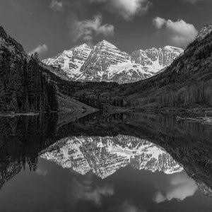 Maroon Bells Photography Print: Colorado Mountain Landscape Wall Art