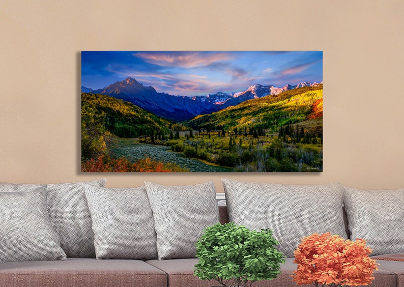San Juan Mountains, Mountain Wall Art, Extra Large Wall Art Canvas, Colorado Wall Art, Fall