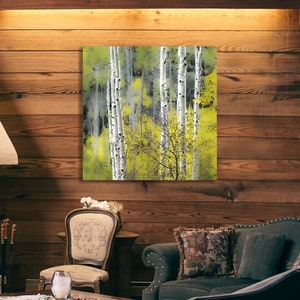 Aspen Tree Canvas Art: Autumn Colors, Birch Tree Wall Decor