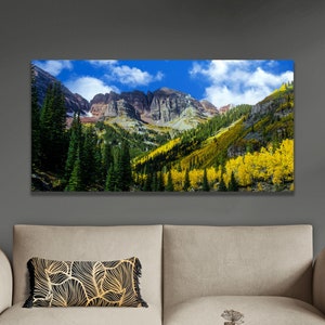 Maroon Bells Canvas Print: Autumn Aspens, Rocky Mountains Wall Art