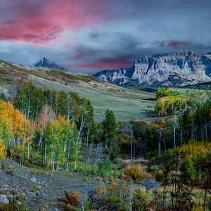 San Juan Mountains Autumn Canvas Art: Telluride Colorado Wall Decor