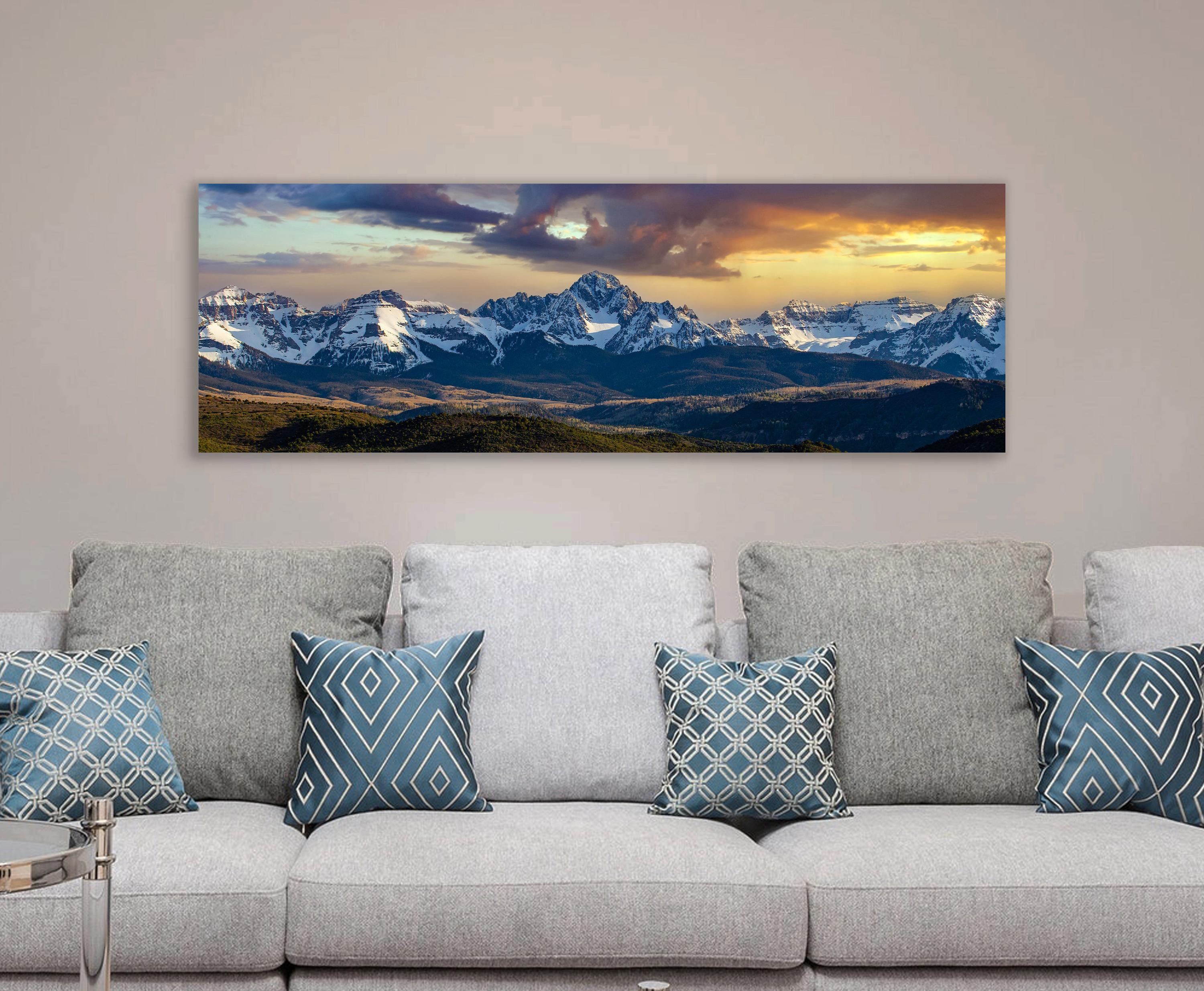 San Juan Mountains Sunset Canvas Print: Colorado Panoramic Wall