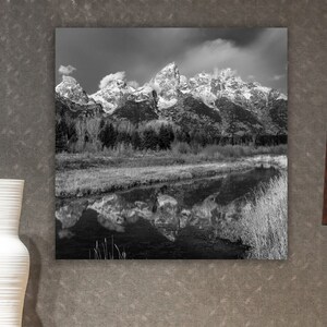 Grand Teton Mountain Art: Wyoming Black and White Photography