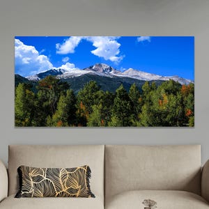 Longs Peak Colorado wall art, Rocky Mountain national park photo, Colorado mountain landscape picture