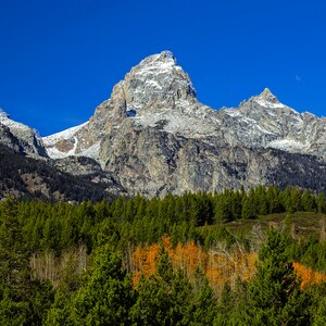 Teton National park picture, Grand Teton art, Tetons canvas picture, Grand Tetons, mountain lake print, Wyoming print canvas metal