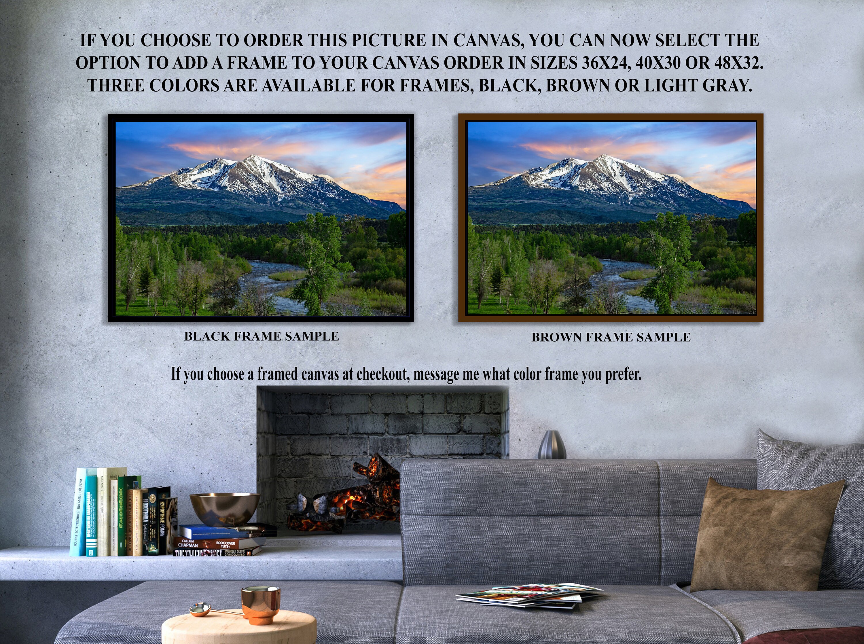 Mt. Sopris Colorado Landscape Picture: Mountain Wall Art - Etsy Norway