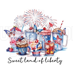 Ready to Press Sublimation Transfers | Up to 13" x19" | Sweet Land of Liberty | Independence Day | July 4th | Fourth of July | Fireworks