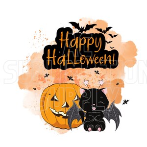 Ready to Press Sublimation Transfers | Up to 13&quot; x19&quot; | Happy Halloween | Black Cat | Witch | Spooky | Cute | Kids | Jack O&#39;Lantern | Fall