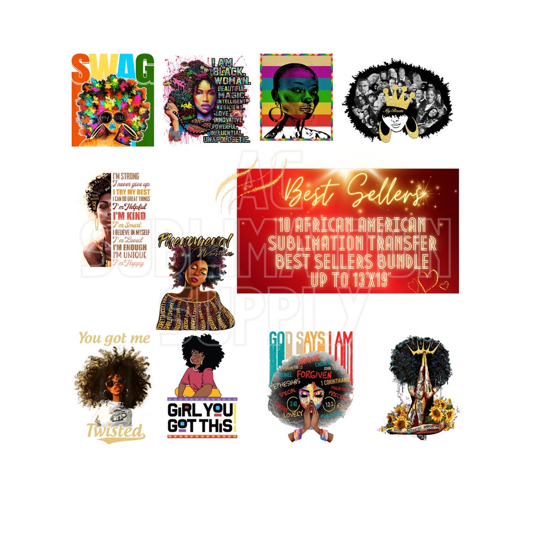 Ready to Press Set of 10 Designs African American Best Sellers