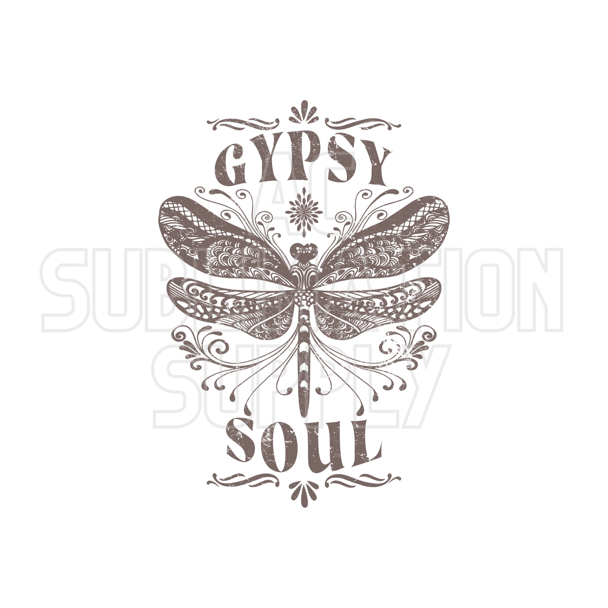 Ready to Press Sublimation Transfers | Up to 13" x19" | Gypsy Soul | Boho | Dragonfly | Boho Sublimation Designs | Transfers