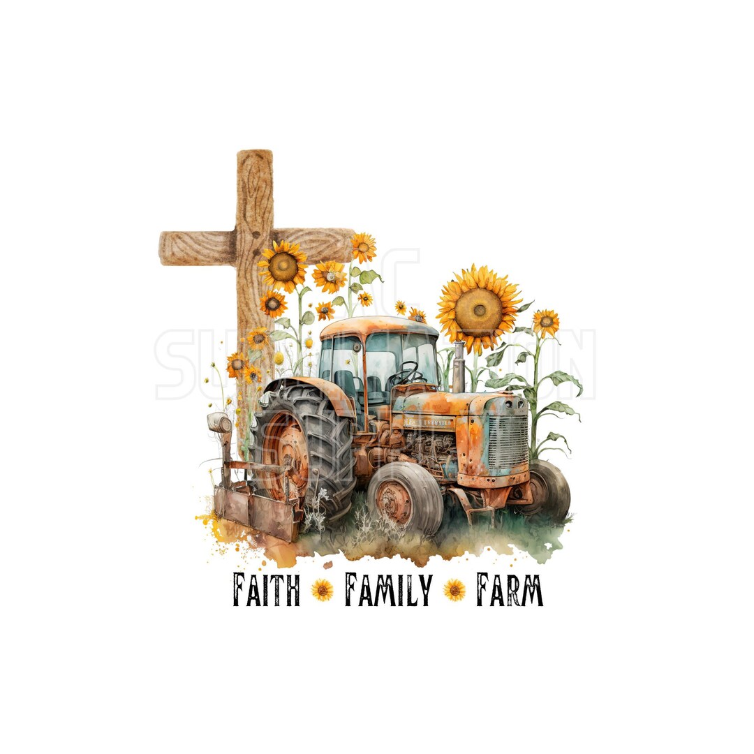 Tractor Jesus Buy Ready to Press Sublimation Transfers | up to 13