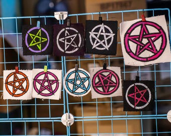 Pentacle | PUNK PATCHES | Handpainted | Multiple Designs | Customizable