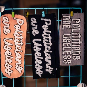 Polititicians Are Useless | PUNK PATCHES | Handpainted | Multiple Designs | Customizable