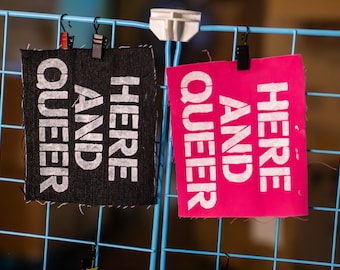 Here and Queer | PUNK PATCHES | Handpainted | Multiple Designs