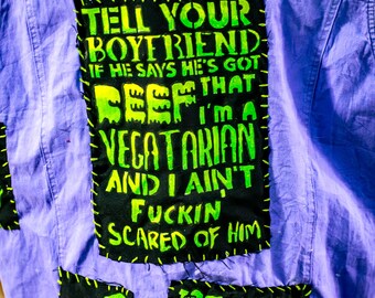 Neon "Vegatarian Boyfriend" Battle Vest | Customizable