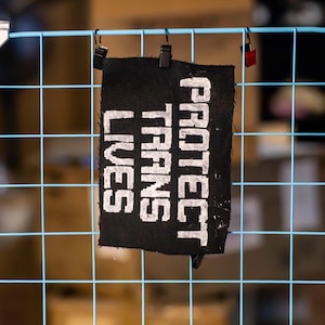 Protect Trans Lives | PUNK PATCHES | Handpainted | Multiple Designs | Customizable