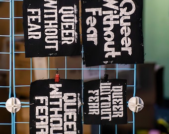 Queer Without Fear | PUNK PATCHES | Handpainted | Multiple Designs