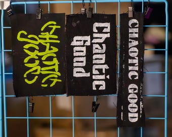 Chaotic Good | PUNK PATCHES | Handpainted | Multiple Designs | Customizable