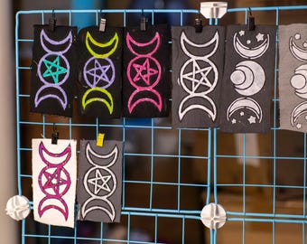 Triple Moon | PUNK PATCHES | Handpainted | Multiple Designs