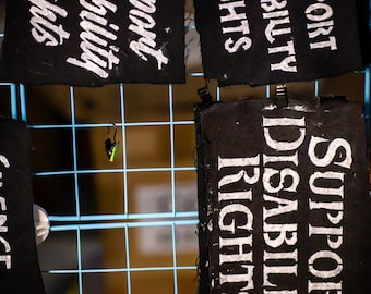 Support Disability Rights | PUNK PATCHES | Handpainted | Multiple Designs | Customizable