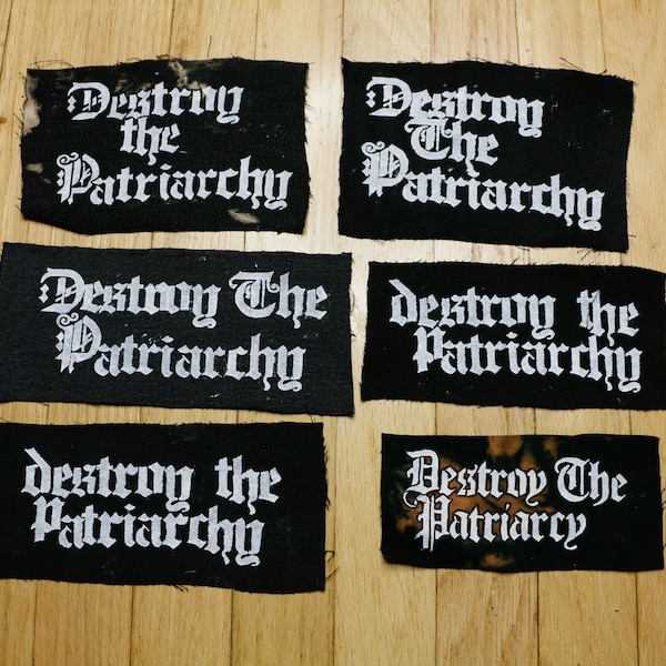 Destroy the Patriarchy Handpainted DIY Patch