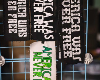 America Was Never Free | PUNK PATCHES | Handpainted | Multiple Designs | Customizable