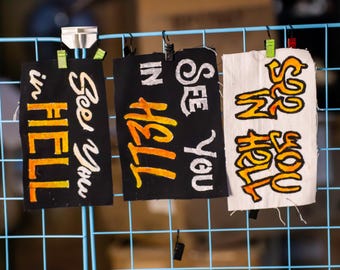 See You in Hell | PUNK PATCHES | Handpainted | Multiple Designs