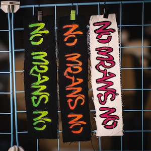 No Means No | PUNK PATCHES | Handpainted | Multiple Designs | Customizable