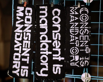 Consent is Mandatory | PUNK PATCHES | Handpainted | Multiple Designs | Customizable