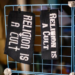Religion is a Cult | PUNK PATCHES | Handpainted | Multiple Designs | Customizable