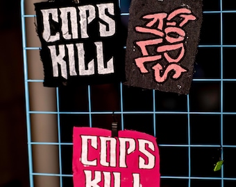 Cops Kill | PUNK PATCHES | Handpainted | Multiple Designs | Customizable