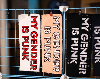 My Gender is Punk | PUNK PATCHES | Handpainted | Multiple Designs | Customizable