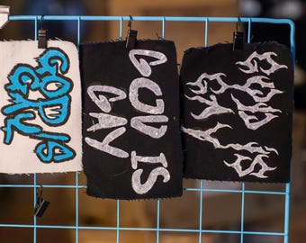 God is Gay | PUNK PATCHES | Handpainted | Multiple Designs