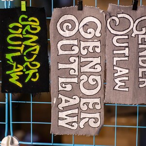 Gender Outlaw | PUNK PATCHES | Handpainted | Multiple Designs