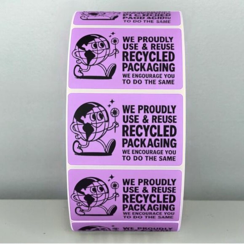 Eco Friendly Recycled Stickers for Packaging – Shipping Labels, Kraft ...