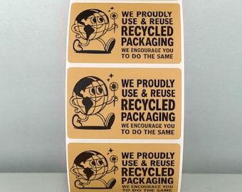 Eco Friendly Recycled Stickers for Packaging – Shipping Labels, Kraft Stickers, Zero Waste Stickers