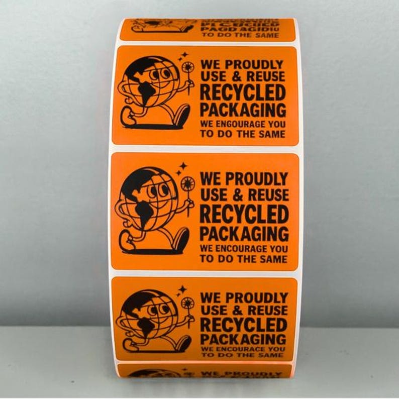 Eco Friendly Recycled Stickers for Packaging – Shipping Labels, Kraft ...