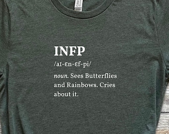 INFP Mediator funny definition t-shirt | Myers Briggs top| Personality Type | INFP shirt | MBTI gift | Psychology gift | Introvert Gift
