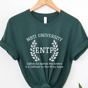 ENTP College Varsity Latin Phrase Shirt | Myers Briggs Shirt | Personality Type | ENTP Shirt | MBTI Gift | Psychology Gift | Funny Shirt