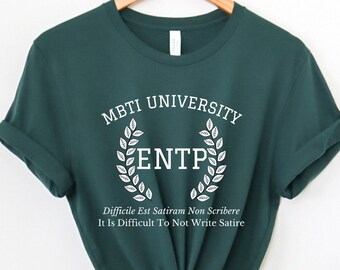 ENTP College Varsity Latin Phrase Shirt | Myers Briggs Shirt | Personality Type | ENTP Shirt | MBTI Gift | Psychology Gift | Funny Shirt