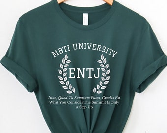 ENTJ College Varsity Latin Phrase Shirt | Myers Briggs Shirt | Personality Type | ENTJ Shirt | MBTI Gift | Psychology Gift | Funny Shirt