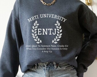 ENTJ College Varsity Sweatshirt | Myers Briggs Sweatshirt | Personality Type | ENTJ Sweatshirt | MBTI Gift | Psychology Gift | Funny Shirt