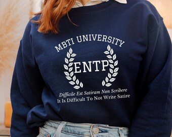 ENTP College Varsity Sweatshirt | Myers Briggs Sweatshirt | Personality Type | ENTP Sweatshirt | MBTI Gift | Psychology Gift | Funny Shirt