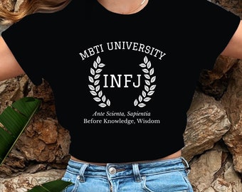 INFJ College Varsity Latin Phrase Shirt | Myers Briggs Shirt | Personality Type | INFJ Shirt | MBTI Gift | Psychology Gift | Funny Shirt