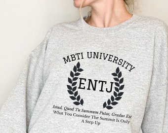 ENTJ College Varsity Sweatshirt | Myers Briggs Sweatshirt | Personality Type | ENTJ Sweatshirt | MBTI Gift | Psychology Gift | Funny Shirt