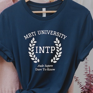 INTP College Varsity Latin Phrase Shirt | Myers Briggs Shirt | Personality Type | INTP Shirt | MBTI Gift | Psychology Gift | Funny Shirt