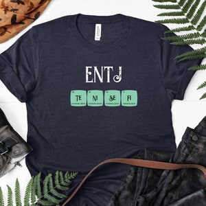 ENTJ Functions Scientific Periodic Elements shirt | Myers Briggs | Personality Type | ENTJ | MBTI gift | Psychology gift | Science gift