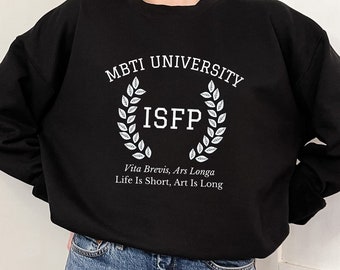 ISFP College Varsity Sweatshirt | Myers Briggs Sweatshirt | Personality Type | ISFP Sweatshirt | MBTI Gift | Psychology Gift | Funny Shirt