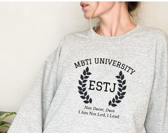 ESTJ College Varsity Sweatshirt | Myers Briggs Sweatshirt | Personality Type | ESTJ Sweatshirt | MBTI Gift | Psychology Gift | Funny Shirt